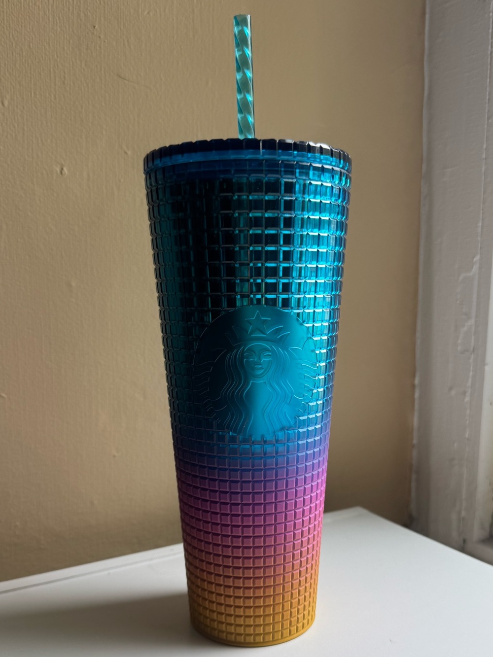 Starbucks 2023 Pride Tim Singleton Rainbow Grid Tumbler 24oz